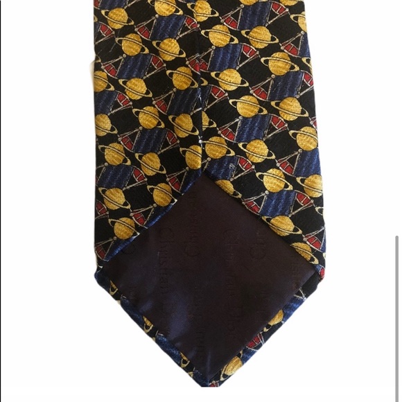 Christian Dior 100% silk abstract print pattern men’s workwear suiting tie - Picture 4 of 7